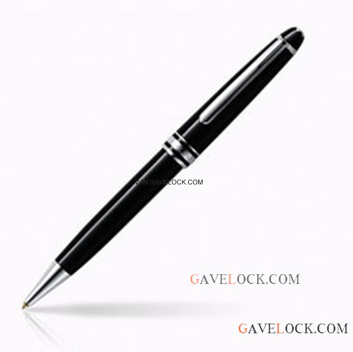AAA Montblanc Meisterstuck Replica Ballpoint Black Pen 164 Slim Montblanc Meisterstuck Pen Serial Numbers